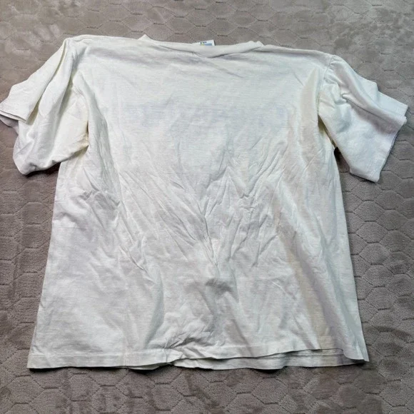 VTG 90s Cambridge University Shirt Made in the UK Tag Medium Fits Cropped Look - Picture 10 of 11